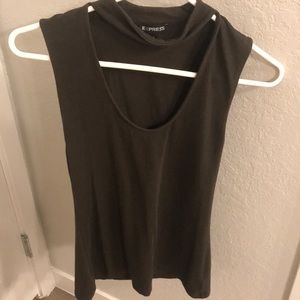 Express |Green Mock Neck Top